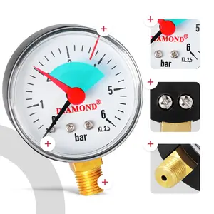 Manometr 50 mm 0 - 6 bar przyłącze 1/4'' boczne