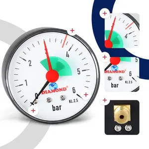 Manometr 63 mm 0 - 6 bar przyłącze 1/4'' tylne
