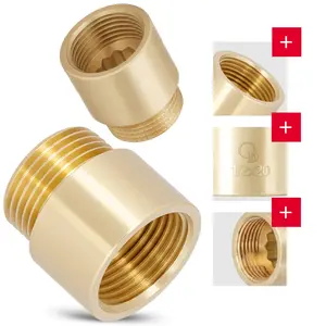 Przedłużka mosiężna 1/2'' GW x 1/2'' GZ x 20 mm