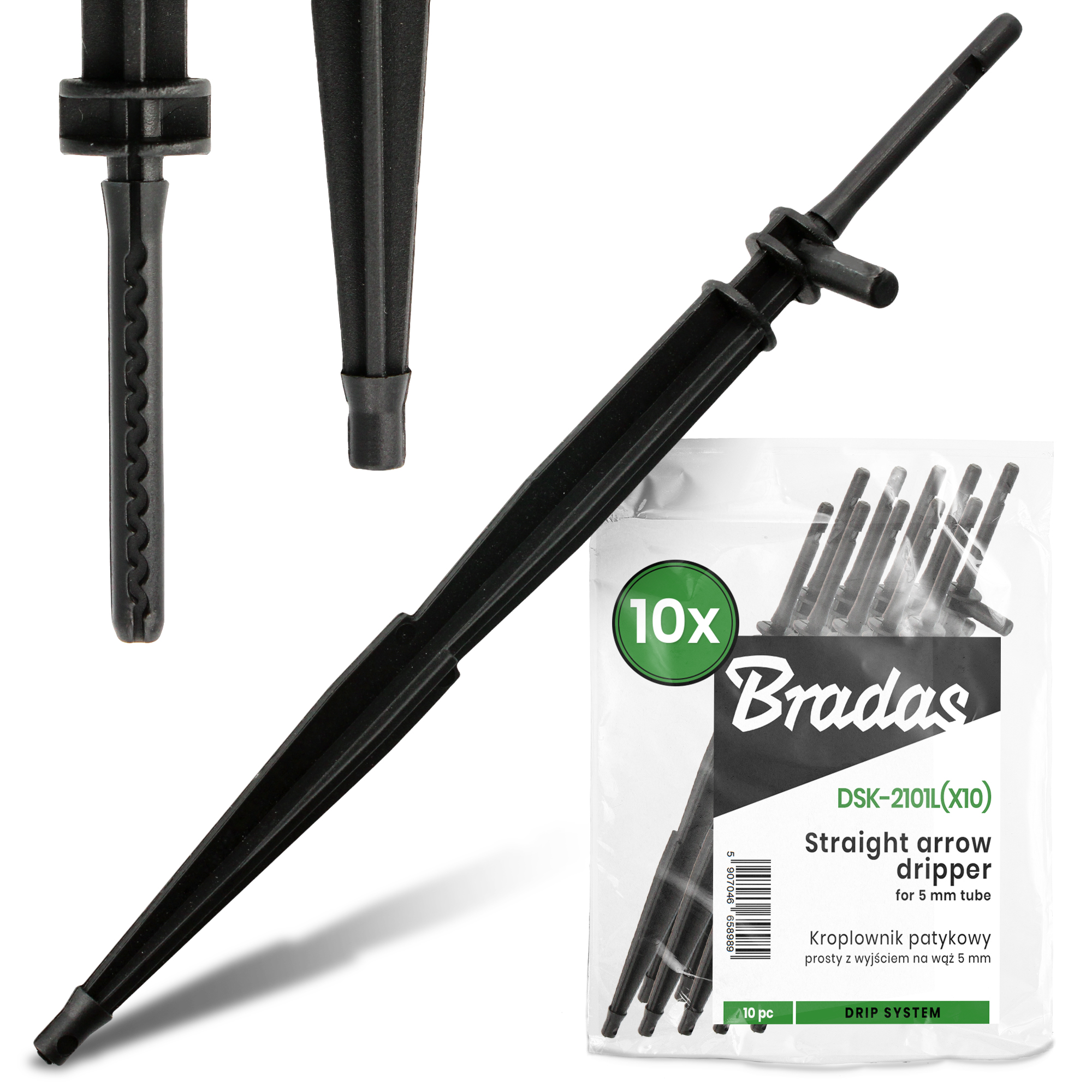 10x Tropfer Dripper Emitter 5 mm Pfeiltropfer Tropfleitung Bewässerungstropfer