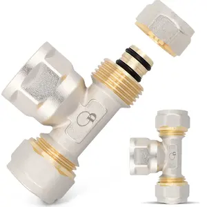 Trójnik PEX skręcany 16x1/2''x16 GW