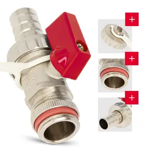 Zawór spustowy z kontrnakrętką 1/2'' czerwony