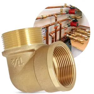 Kolano mosiężne 6/4'' GW x 6/4'' GW