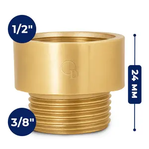 Złączka mosiężna 1/2'' GW x 3/8'' GZ