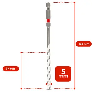 Wiertło uniwersalne udarowe 5 mm, 150 x 87 mm