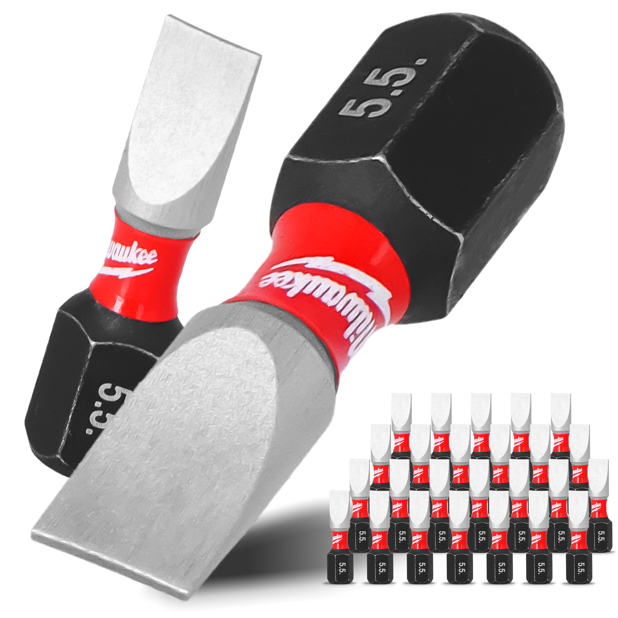 25x Magnetisch Bit SL5 25mm Pozidriv Stahl Schraubendreher MILWAUKEE Magne