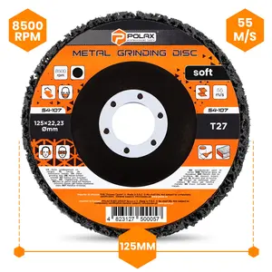 Tarcza ścierna z włókniny 125 mm × 22.23 mm T27 czarna, delikatny