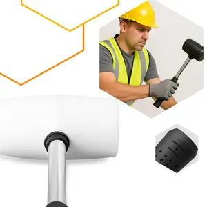 Młotek gumowy z metalowym uchwytem 40mm x 225 g biały