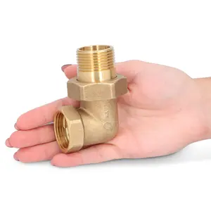 Śrubunek mosiężny kątowy 1'' GW x 1'' GZ