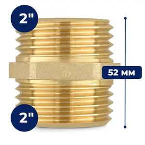 Złączka mosiężna 2'' GZ x 2'' GZ