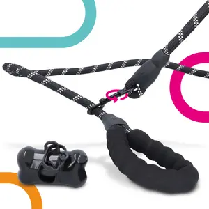 Smycz treningowa odblaskowa 3 m z pojemnikiem i woreczkami 1 rolka