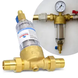 FIltr mechaniczny z płukaniem wstecznym, manometrem i zaworem spustowym DN20 3/4, PN16