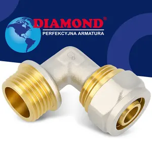 Kolano PEX skręcane 16x1/2'' GZ
