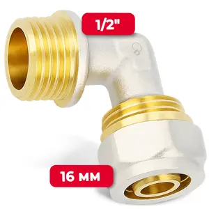 Kolano PEX skręcane 16x1/2'' GZ