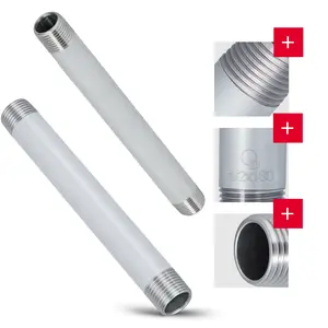 Rura stalowa gwintowana 1/2'' GZ x 1/2'' GZ 180 mm