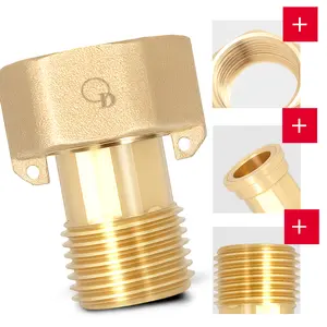 Półśrubunek mosiężny do wodomierza 1'' GW x 3/4'' GZ