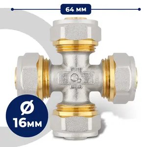 Czwórnik PEX skręcany 16x16x16x16