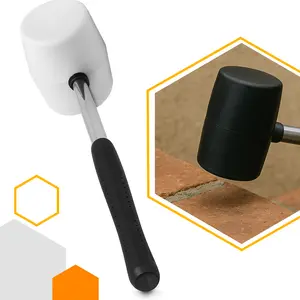 Młotek gumowy z metalowym uchwytem 70mm x 680 g biały