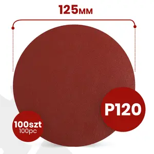 Krążek ścierny 125 mm P120 100 szt.