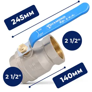 Zawór kulowy z dławikiem 30 bar 2 1/2'' GW x 2 1/2'' GW