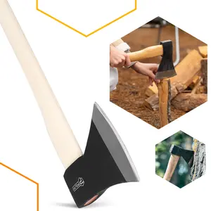  Siekiera z drewnianym trzonkiem 1200 g