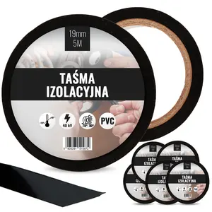 Taśma izolacyjna 19 mm x 5 m czarny 5 szt.