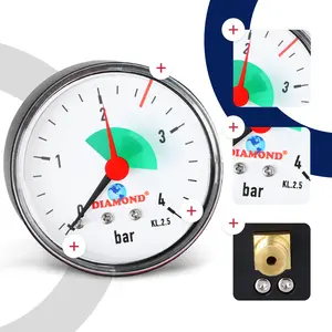 Manometr 50 mm 0 - 4 bar przyłącze 1/4'' tylne