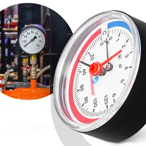 Termomanometr 80 mm 0 - 6 bar 0 - 120 °C przyłącze 1/4'' tylne