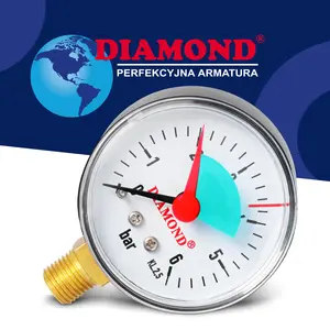 Manometr 50 mm 0 - 6 bar przyłącze 1/4'' boczne