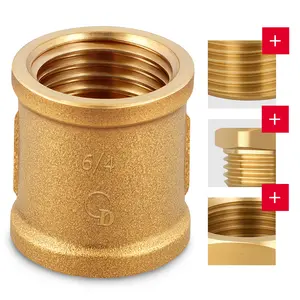 Złączka mosiężna 6/4'' GW x 6/4'' GW