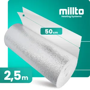 Ekran zagrzejnikowy samoprzylepny 3 mm x 0,5 m x 2,5 m