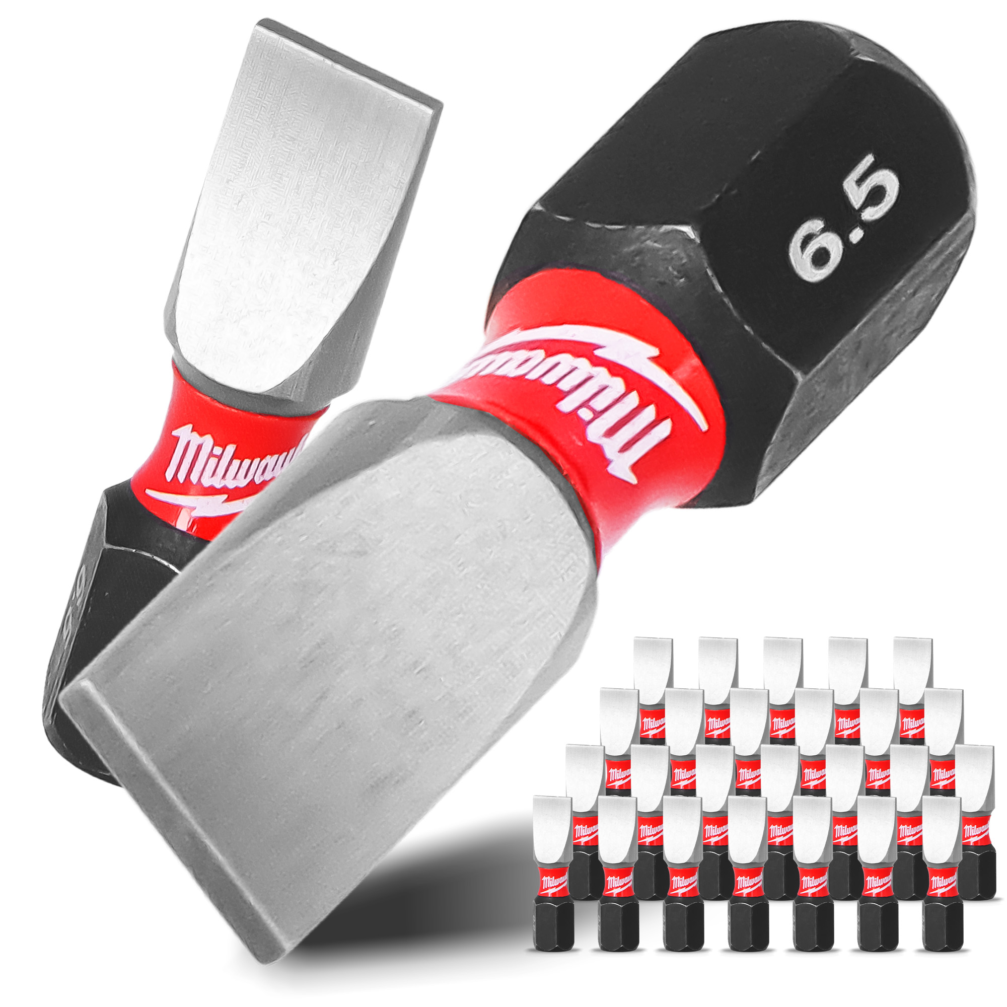 25x Magnetisch Bit SL6 25mm Pozidriv Stahl Schraubendreher MILWAUKEE Magne
