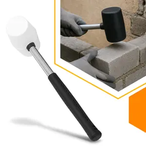 Młotek gumowy z metalowym uchwytem 40mm x 225 g biały