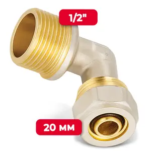 Kolano PEX skręcane 16x3/4'' GZ