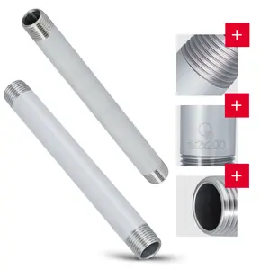 Rura stalowa gwintowana 1/2'' GZ x 1/2'' GZ 200 mm