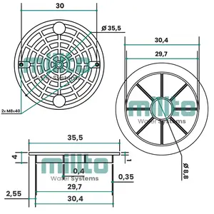 Pokrywa rury karbowanej 315 mm zielona 3 szt.