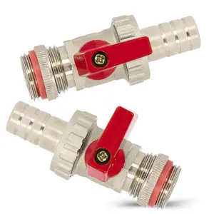 Zawór spustowy z kontrnakrętką 1/2'' czerwony