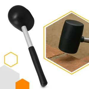 Młotek gumowy z metalowym uchwytem 90 mm x 1250 g czarny