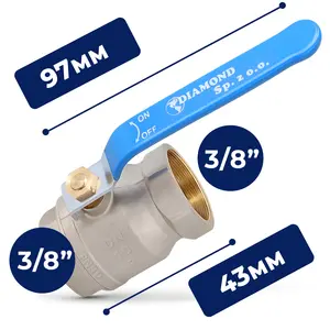 Zawór kulowy z dławikiem 30 bar 3/8'' GW x 3/8'' GW