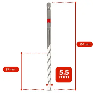 Wiertło uniwersalne udarowe 5,5 mm, 150 x 87 mm