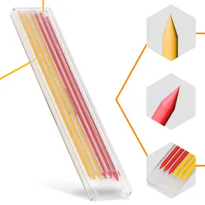Wkłady do ołówka stolarskiego automatycznego 2,8 mm czerwony 3 szt., żółty 3 szt.