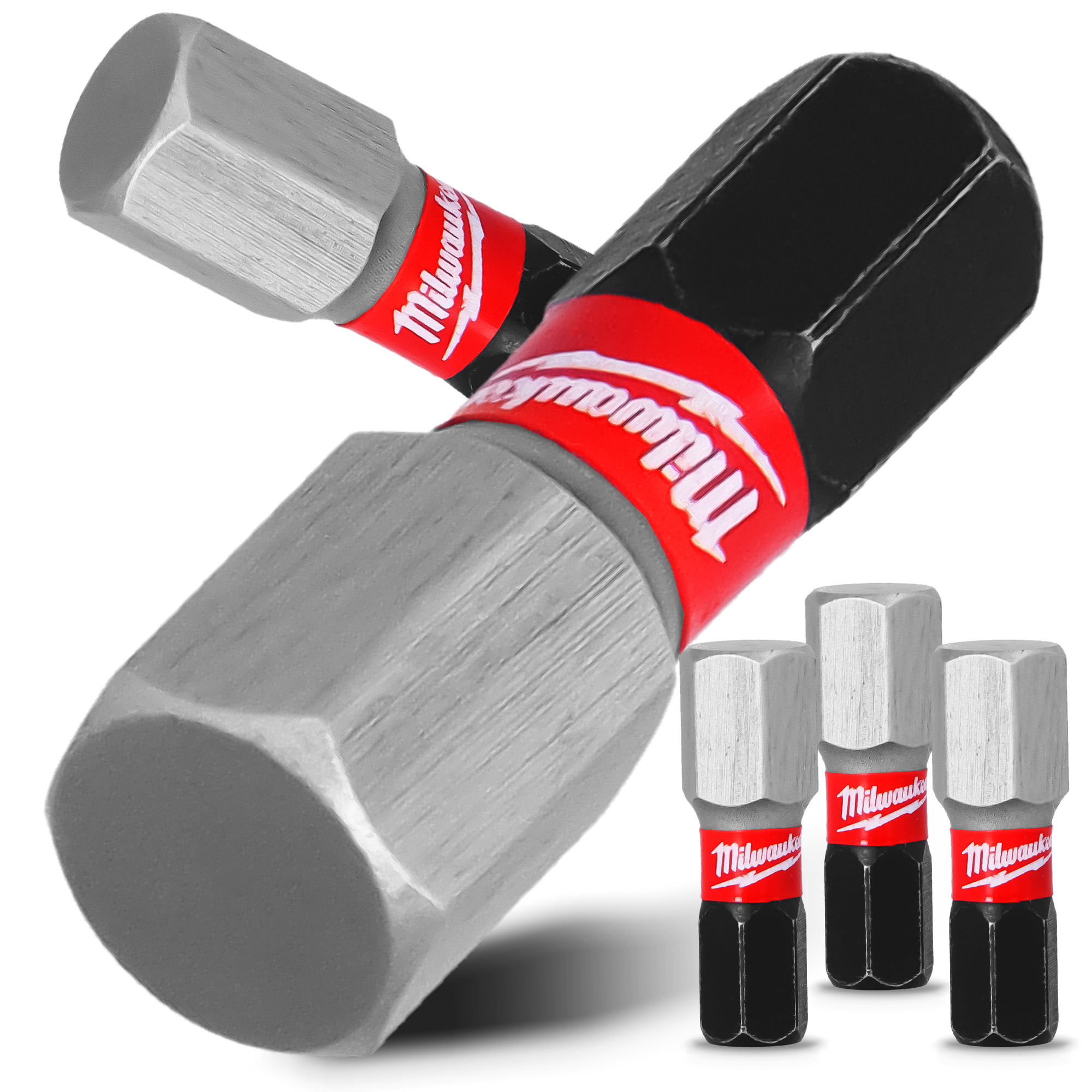 3x Magnetisch Bit HEX8 25mm Pozidriv Stahl Schraubendreher MILWAUKEE Magne
