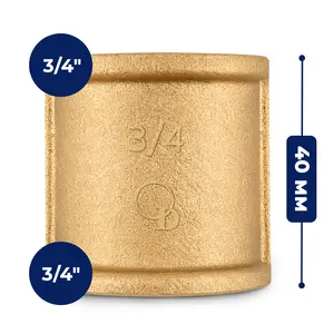 Złączka mosiężna 3/4'' GW x 3/4'' GW