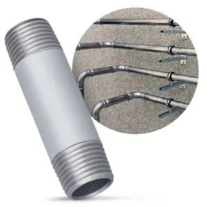 Rura stalowa gwintowana 1/2'' GZ x 1/2'' GZ 80 mm
