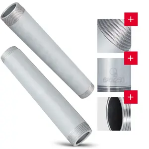 Rura stalowa gwintowana 6/4'' GZ x 6/4'' GZ 250 mm