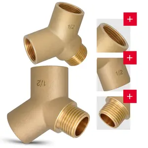 Trójnik mosiężny 1/2'' GW x 1/2'' GZ x 1/2'' GW Typ Y