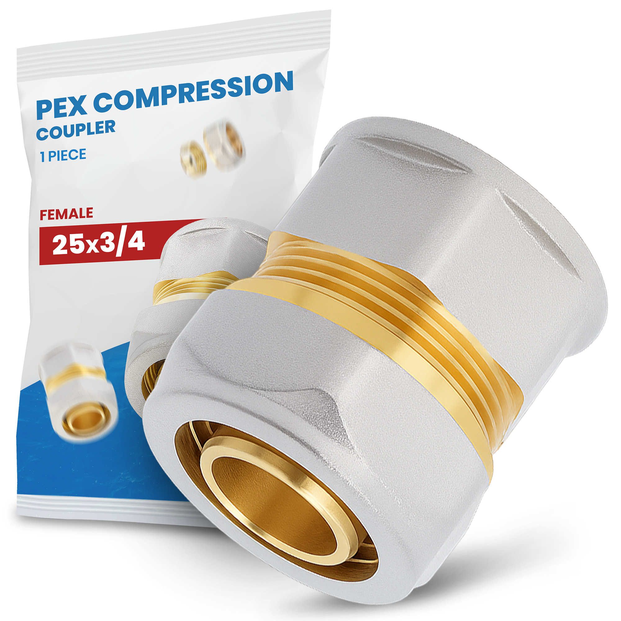Schraubfitting 20x3/4" IG Verbundrohr Rohrverbinder PEX-AL-PEX Schraub-Kupplung