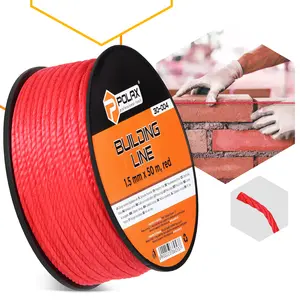 Sznur murarski 1,5 mm x 50 m czerwony