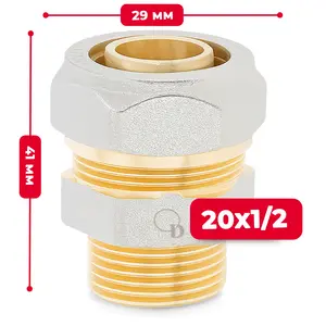 Złączka PEX skręcana 20x1/2'' GZ