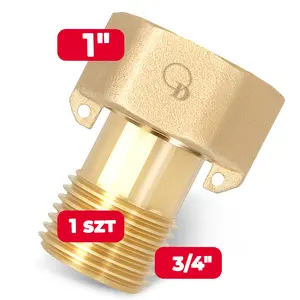 Półśrubunek mosiężny do wodomierza 1'' GW x 3/4'' GZ